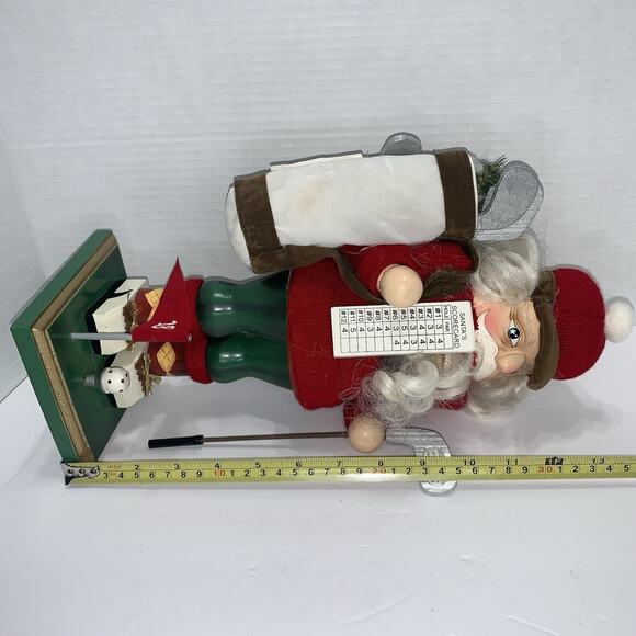 Vintage Rare Nutcracker Golfer Santa Carrying Bag & Club - Picture 16 of 16